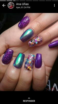 Mardi Gras Nail Designs, Dip Designs, New Orleans Party, Blue Nail Art Designs