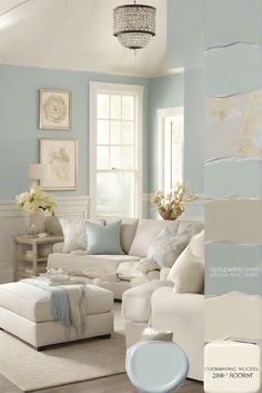 sherwin williams paint, coordinating colors, interior design, color palette Silent Ripple Sherwin Williams, Color Of Living Room Wall, Coastal Living Room Wall Colors, Sherwin Williams Calming Paint Colors, Coastal Interior Paint Colors Sherwin Williams, Sherwin Williams French Moire, Tranquil Color Palette, Neutral Blue Paint Colors Sherwin Williams, Coastal Plain Sherwin Williams Bedrooms