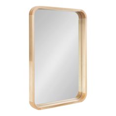 a mirror that is made out of wood and has a wooden frame around the edge