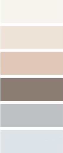 the different shades of gray, beige and white are shown in this color palettes