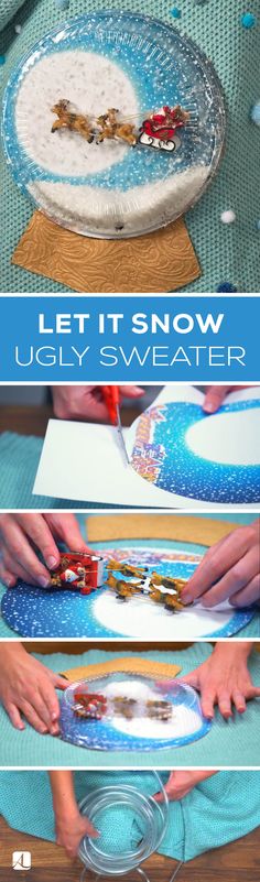 kids are making snow crafts with paper plates