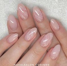 Nude Nail Designs, Subtle Nails, Simple Gel Nails, Casual Nails, Work Nails, Round Nails, Pink Nail