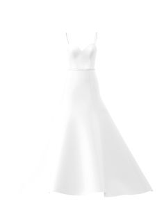 a white dress hanging on a clothes rack