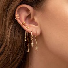 Ušný Piercing, Cool Ear Piercings, Pretty Ear Piercings, Cute Ear Piercings, Meteor Shower, Dope Jewelry, Earring Post, Girly Jewelry, Dream Jewelry