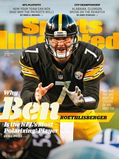 the front cover of sports illustrated magazine, featuring an image of a football player on the cover