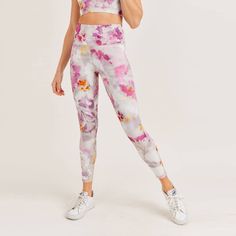 Leggings Only - See Separate Listing For Matching Sports Bra This Oh So Gorgeus Pair Of Leggings Features An All-Over Watercolor Floral Print (A Mono B Exclusive). Pair It Either With The Matching Sports Bra For A Matchy-Matchy Set Or A Solid-Colored Top For A More Subtle Look. 75% Nylon, 25% Spandex. Tummy Control. Moisture-Wicking. Four-Way Stretch. Plus Size Workout, Watercolor Floral Print, Yoga Activewear, Floral Leggings, Grey Leggings, Athletic Leggings, Pink Leggings, Floral Stripe, Active Wear Leggings