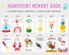 the handprint memory book is available for all ages and children to learn how to use it