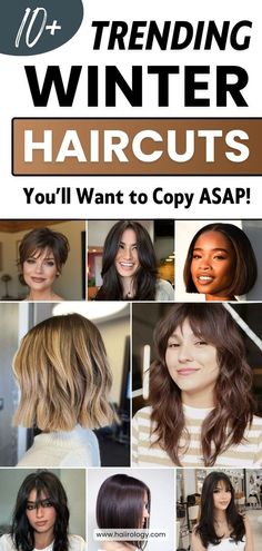 Looking for a fresh style this winter? Check out the 11 trending winter haircuts for 2024 that are taking over salons! From chic blunt bobs to playful bottleneck bangs, these haircuts are perfect for a stylish winter update. Whether you love layered cuts, curtain bangs, or soft shags, there’s a look for every hair type and vibe. Discover your next favorite haircut and transform your look this winter. Read the blog post to explore all the trendy winter haircuts for short, medium and long hair! Textured Haircuts, Bottleneck Bangs, Collarbone Length Hair, Winter Haircuts, Winter Update, Wavy And Curly Hair, Modern Pixie, Haircut For Face Shape