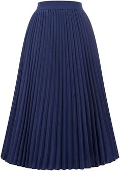 Long Blue Skirts, Accordion Skirt, Blue Pleated Skirt, Floral Pleated Skirt, Long Skirt Outfits, Pleated Long Skirt, Long Skirts For Women, Fashion Aesthetics