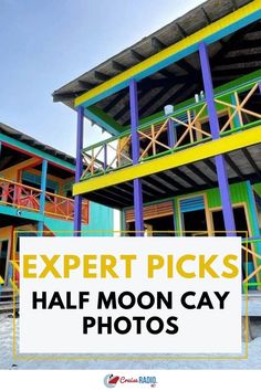 Vibrantly colored beach villas with green, yellow, and purple accents under a clear sky. Cruise Hacks, Perfect Day, Travel Bucket List