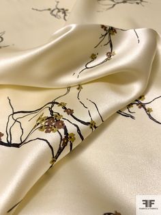 SKU: 12540 Content: 100% Silk Color: Cream / Black / Brown / Olive Width: 44 inches This fabric is a last cut and no longer in production. Once sold out, we are unable to get more. Luxury Floral Embroidered Tissue Silk Fabric, Luxury Silk Fabric For Wedding, Luxury Floral Print Tissue Silk Dupatta, Silk Satin Fabric Floral, Luxury Cream Tissue Silk Dupatta, Backyard Layout, Printed Silk Fabric, Print Design Fashion, Dress Fabrics