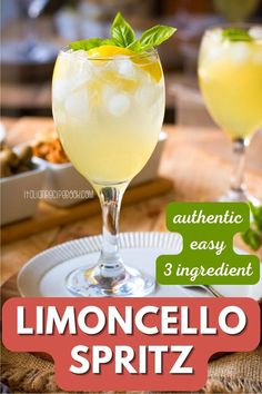 Italian Limoncello Spritz Cocktail in a glass Limoncello Spritz Recipe, Lemon Cello, Summer Feast, Limoncello Spritz, Summer Bingo, Homemade Limoncello, Easy Summer Cocktails