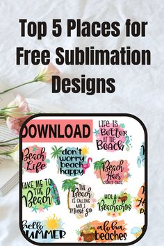 Top 5 Places for Free Sublimation Designs Images For Sublimation, Sublimation Birthday Ideas, Free Svg Files For Sublimation, Svg For Sublimation, Free Sublimation Prints, Etsy Sublimation Designs, Sublimation Blankets Ideas, Sublimation Design Software