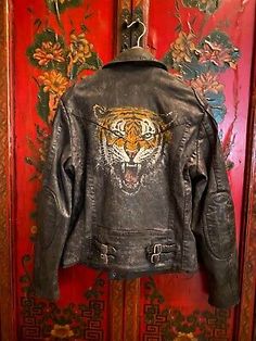 Rare Polo Ralph Lauren Motorcycle Jacket Tiger Waxed Denim & Supply Never Worn  | eBay Ralph Lauren Western Style Men, Ralph Lauren Western Style, Western Style Men, Ralph Lauren Western, Waxed Denim, Vintage Ralph Lauren, Denim And Supply, Tiger Print, Shearling Jacket