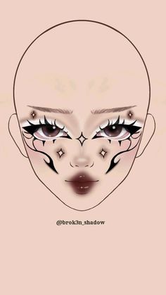 Holloween Makeup, Kitty Makeup, Gyaru Makeup, Creepy Halloween Makeup, Face Charts, Punk Makeup