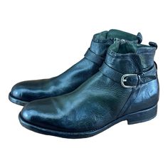 Step Out In Style With These Designer Green Leather Boots. The Tan Color And Solid Pattern Give A Sophisticated Look, While The Side Zipper And Slip-On Style Add Practicality. Perfect For Any Occasion, From Parties To Business Meetings, These Boots Will Keep Your Feet Comfortable And Stylish All Day Long. Made In Italy With High-Quality Leather And Suede Materials, These Boots Are Built To Last. The Outsole And Insole Are Also Made Of Leather, Ensuring Durability And Comfort. Available In Uk Siz Elegant Moto Boots With Round Toe And Leather Lining, Designer Leather Moto Boots For Formal Occasions, Formal Leather Moto Boots With Rubber Sole, Flat Heel Business Boots With Removable Insole, Formal Round Toe Boots With Buckle Closure, Formal Fitted Moto Boots With Round Toe, Formal Leather Ankle Moto Boots, Designer Moto Boots With Leather Sole, Designer Moto Boots With Leather Sole For Formal Wear