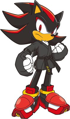 an image of a cartoon character in black and red