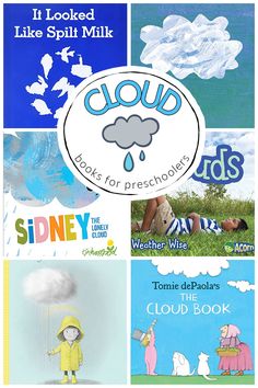 there are many books about clouds in the sky, and one is for children to read