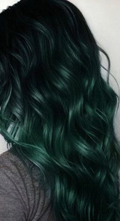 Dark hunter emerald green with faded tips clip in hair | Etsy Emos Haj, Dark Green Hair, Rambut Brunette, Latest Hair Color, Dark Ash, Braid Hairstyle, Vlasové Trendy, Hair Dark, Dye Colors