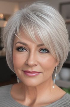 Bobs For Fine Thinning Hair, Hair Ideas For Gray Hair, Hair For Over 60 Short, Bob Style Haircuts For Older Women, Women Over 60 Short Haircuts, Dorothy Hammel Haircut, Growing Short Hair Stages, Short Hairstyle Women Bob Cut, Short Layered Bob Haircuts Older Women