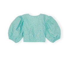 Step into the world of luxury with this exquisite floral-print top, crafted from the finest organic cotton in a stunning turquoise hue. The short balloon sleeves and cropped design add a touch of playful charm, while the all-over floral print exudes an air of elegance and sophistication. Complete with a U-neckline, front zip closure, and stretch cuffs, this top is the epitome of luxury fashion. Short balloon-sleeved cropped top Crafted from organic cotton with all-over floral print U-neckline an Turquoise Bohemian Floral Print Top, Multicolor Puff Sleeve Top With Floral Print, Ganni Tie Front Top, Playful Cotton Tie-dye Tops, Playful Cotton Unicorn Print Top, Top Crafts, Floral Print Tops, Balloon Sleeves, Cropped Top