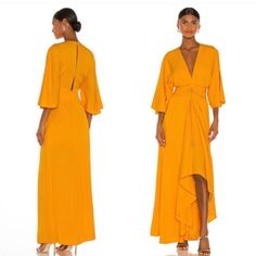 Sunrise Color (Orange) Wore Once To A Wedding - So Comfortable And Fun! Size 4 Sleevless Dress, Gold Maxi Dress, Navy Blue Maxi Dress, Lace Evening Gowns, Versace Dress, Wedding Attire Guest, Green Maxi, Fun Size, Flowy Maxi Dress