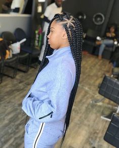 Afro Hair Girl, Hair Braider, Long Box Braids, Girls Hairstyles Braids, Hair Laid, Braided Hairstyles For Black Women, African Braids Hairstyles, African Braids, Long Braids