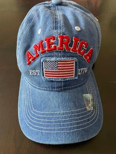 Show your patriotism with this Vintage American Flag embroidered baseball hat! Featuring a beautifully detailed flag design, this hat is perfect for celebrating national pride. Made with high-quality materials, it offers a comfortable fit with its adjustable strap. Ideal for everyday wear, holidays, and special occasions. Get yours now and wear your American pride in style! - Ships in 1 Business days. - Comes  in various colors. - Can be worn on many occasions. -High Quality. -100% Cotton  -Meta America Hat, American Flag Hat, Patriotic Hats, I Love America, Flag Hat, Vintage American Flag, American Casual, Sun Protection Hat, Embroidered Baseball