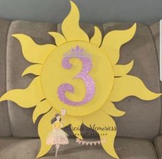 Diy Tangled Decorations, Disney Princess Theme Birthday Party, Sun Backdrop, Rapunzel Sun, Tangled Sun