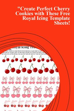 an advertisement for royal icing treats with cherries