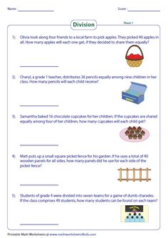 worksheet for grade 2 students to practice division