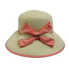 Ribbon Trimmed Summer Hat – SetarTrading Hats Pink Straw Sun Hat, Curved Brim Sun Hat With Ribbon For Garden Party, Straw Hat With Bow For Vacation, Straw Hat With Bow For The Beach, Spring Straw Sun Hat With Bow, Spring Sun Hat With Curved Brim And Bow, Summer Boater Hat With Bow For Spring, Summer Brimmed Sun Hat With Bow, Summer Straw Hat With Bow And Curved Brim