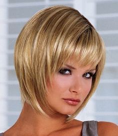 great shape and color Short Length Hairstyles, Inverted Bob Hairstyles, Straight Hair Cuts, Bob Hairstyles With Bangs, Bob Haircut With Bangs, Haircut With Bangs, Medium Short Hair, Hair Styles 2014, Cute Haircuts