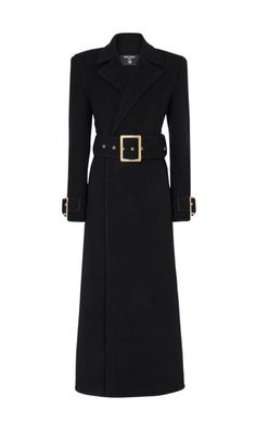 Elevate your wardrobe with this to-die-for black long coat with belt! Featuring a sleek. tailored fit. and a cinched waist with a belt for that perfect fit. this coat is sure to keep you looking sharp on any occasion!Gentle Dry Clean OnlyColour may... Office Outerwear Long Coat With Self Belt, Luxury Belted Wool Coat For Business, Black Wool Coat With Belted Cuffs For Winter, Formal Long Wool Coat With Belted Cuffs, Luxury Belted Wool Coat For Formal Occasions, Classic Black Belted Wool Coat, Black Belted Wool Coat For Winter, Black Wool Coat With Belted Cuffs For Work, Black Belted Wool Coat For Fall