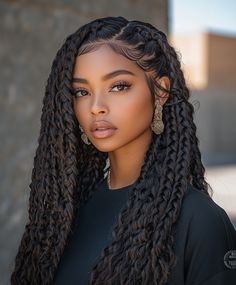 How to Achieve Flowing Boho Knotless Braids with Ease 🌟 Braids Hairstyles White Women, Cute Braided Ponytail Hairstyles, Safe Hairstyles, Knotless Boho Braids, Winter Hairstyles For Black Women, Sarcastic Birthday, Braided Hairdo