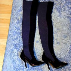 Thigh High Maroon And Purple Sock Boot Gorgeous Boots! Luxury Fitted Purple Boots, Burgundy Knee-high Winter Boots, Purple Ankle-high Party Boots, Chic Purple Ankle-high Boots, Fitted Purple Ankle-high Boots, Sock Boot, Purple Socks, Gorgeous Boots, Fendi Shoes