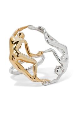 Dança Sterling Silver and Gold-plated Ring Paola Vilas Silver Jewelry Design, Plated Ring, Gold Plated Rings, Henri Matisse, Gold Plated Silver, Gold Tone Metal, Gold Material, Net A Porter, Matching Earrings