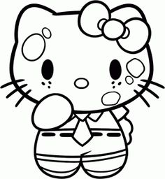 Hello Kitty Drawing Page, Coloring Pages Hello Kitty Y2k, Hello Kitty Drawing Coloring, Hello Kitty Traceable, Outline Of Hello Kitty, Creation Coloring Pages, Spongebob Drawings, Monster Truck Coloring Pages, Hello Kitty Dress