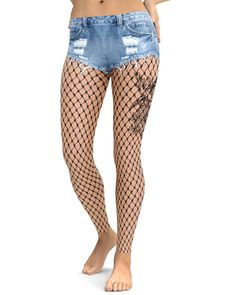 Shorts + Pantyhose or tights uncomfortable? Nahh not with our latest design. Our designer created faux shorts, pantyhose and even a faux tattoo on your leg. So you can comfortably rock these Faux Pantyhose & Shorts Leggings. Wear them to your favorite festival or go crazy in the gym. Edgy Stretch Short Bottoms, Edgy Fishnet Bottoms For Alternative Fashion, Stretch Bottoms For Alternative Fashion In Spring, Stretch Fishnet Bottoms For Alternative Fashion, Trendy Tight Thigh-high Bottoms, Punk Style Thigh High Fishnet Bottoms, Punk Thigh-high Fishnet Bottoms, Trendy Thigh High Fishnet Bottoms, Tight High Waist Trendy Legwear