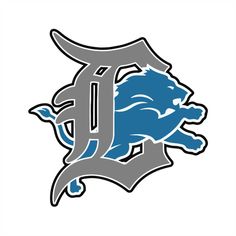 the detroit lions logo on a white background