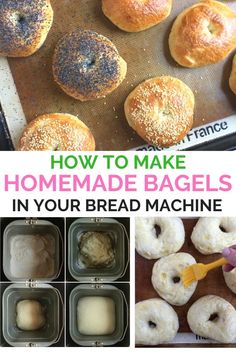 how to make homemade bagels in your bread machine and then bake them for breakfast