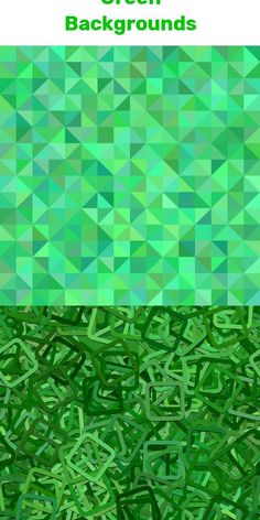 an abstract green background with small triangles