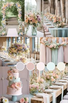 Pretty pastel wedding theme: pretty pastel wedding inspiration    #pastelwedding #pastelweddingtheme #pastelweddingideas #pastelweddinginspiration #pastelweddingdecor #springwedding #pastelweddingcake #pastelweddingarch #pastelweddingflowers Pastel Colour Wedding Theme, Pastel Colors For Wedding, Pastel Wedding Theme Color Schemes, Pastel Color Wedding Theme, Pastel Pink Wedding Theme, Muted Pastel Wedding, Pastel Color Palette Wedding, Wedding Pastel Colors, Colorful Pastel Wedding