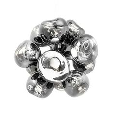 Melt Burst Chandelier: Silver Tom Dixon Melt, Auto Body Repair Shops, Auto Body Repair, Glass Effect, Tom Dixon, Blow Molding, Ceiling Rose, Led Module, Led Chandelier