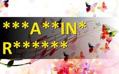 an image of a musical note with butterflies and flowers in the background that says aan r