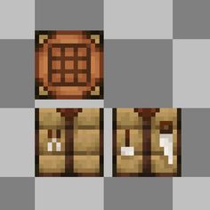 four different images of the same item in minecraft, each with an image of a door