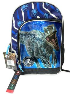 Jurassic World 17" Kids Backpack/Mochila Blue New Please message us if you have any questions. Returns: We accept returns within 30 days as long as all items are returned in the same condition they arrived in. Buyer to pay return shipping. Blue Raptor, Jurassic World Raptors, New Jurassic World, Dinosaur Backpack, School Tote, Personalized Backpack, T Rex Dinosaur, Bag School, Boys Backpacks