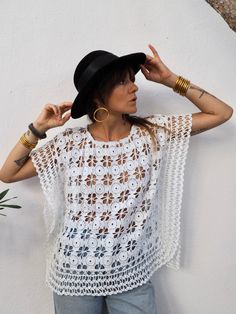 We hand source antique and vinagre crochet & lace textiles and up-cycle it here in Ibiza in to unique on off a kind garment. Due to the nature there could be some imperfections but we do our best to only recycle mint condition textiles. Size is medium Condition is perfect White Crochet Lace Top For Beach Cover-up, Bohemian Lace Patchwork Top, Handmade Crochet Top For Beach Cover-up In Spring, Handmade Crochet Top For Spring Beach Cover-up, Bohemian Crochet Lace Top For Beach, Summer Crochet Lace Cotton Top, Summer Cotton Lace Crochet Top, Bohemian Cotton Lace Top For Spring, Lace Top With Crochet Trim For Vacation