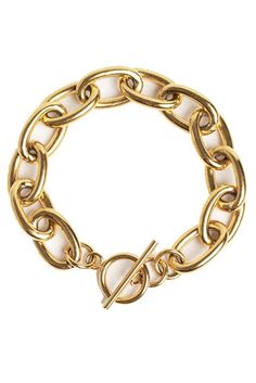 Classic Chain Link Bracelet - L'Atelier Global Luxury Statement Yellow Gold Chain Bracelet, Luxury Vintage Gold Link Bracelet, Luxury Vintage Chain Bracelet With Rectangular Links, Brass Cuff, Link Chain Bracelet, Chain Bracelets, Layered Bracelets, Statement Bracelet, Classic Gold