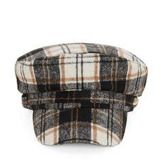 Mix up your hat game in cooler temps with this chic Mixit women's plaid cadet hat. Made from a soft wool blend, this hat is perfect to pair with a turtleneck and straight-leg jeans. Base Material: 95% Polyester, 5% WoolFiber Content: 52% Polyester, 24% Rayon, 10% Acrylic, 8% Nylon, 4% Other 5% Or Less, 2% WoolLining: LinedLining Material: PolyesterCare: Spot CleanBrim Width: 2 InchCountry of Origin: Imported Casual Plaid Flat Cap, Adjustable Plaid Hat For Fall, Plaid Cap For Fall, Trendy Cap For Fall, Trendy Fall Cap Hat, Trendy Wool Cap, Casual Plaid Hat For Fall, Plaid Short Brim Hat For Winter, Plaid Wool Hats For Winter